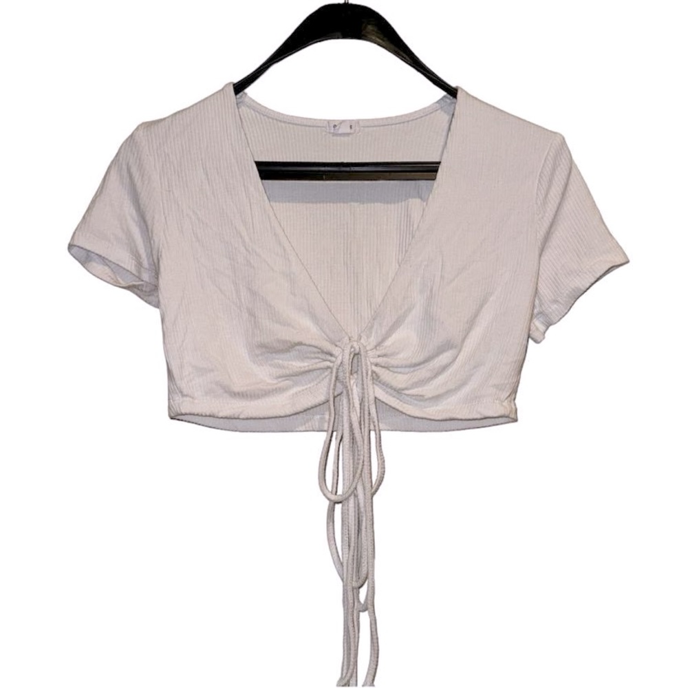 Cropped white top
